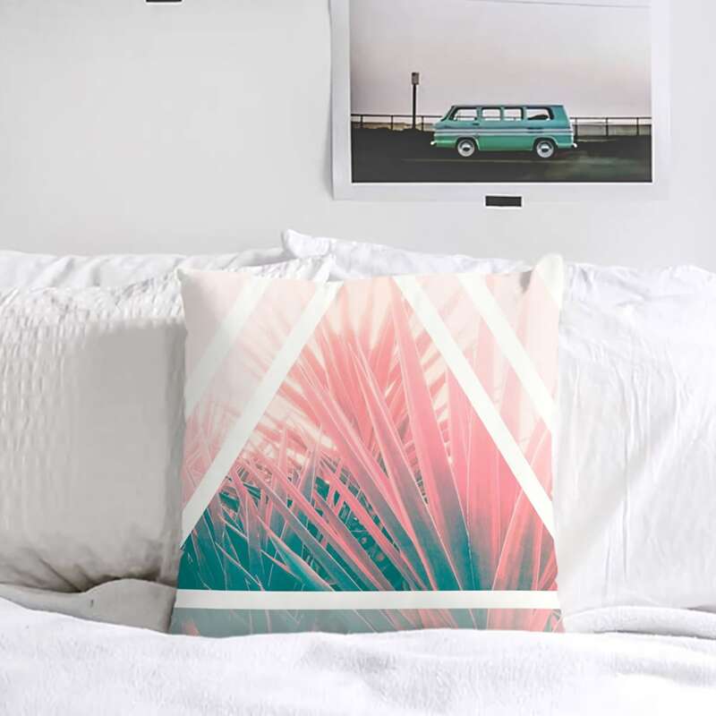 

Leaf Pattern Cushion Cover Without Filler, Multicolor
