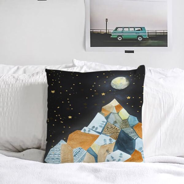 

Mountain Pattern Cushion Cover Without Filler, Multicolor