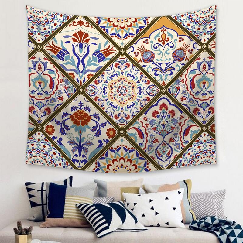 

Old-fashioned Flower Print Tapestry, Multicolor