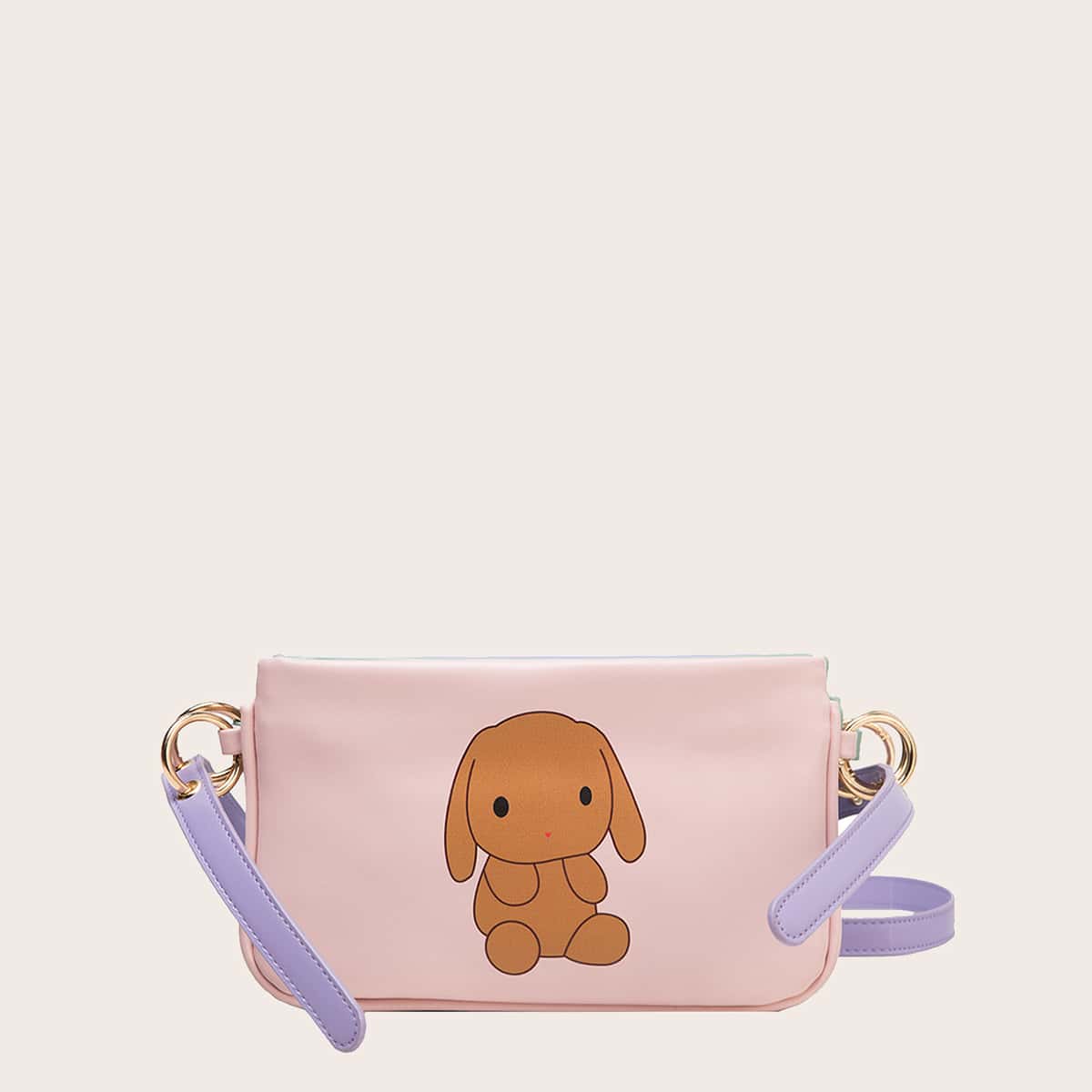 

Cartoon Graphic Crossbody Bag, Multicolor