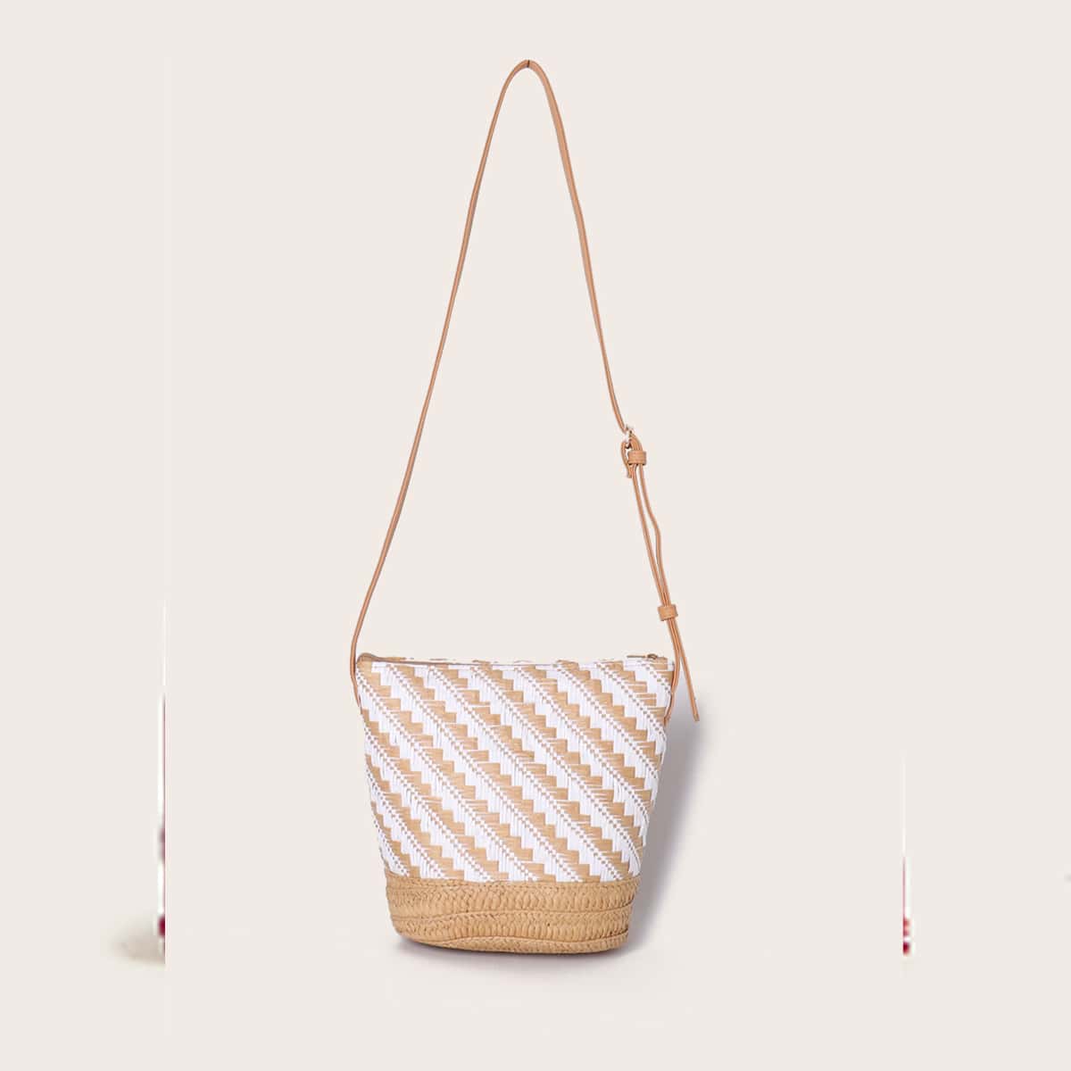 

Colorblock Braided Crossbody Bag, Multicolor