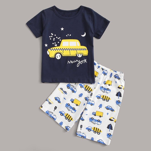 

Toddler Boys Car & Letter Graphic PJ Set, Multicolor