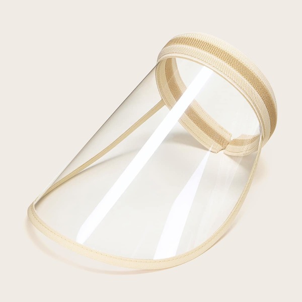 

Striped Detail Visor Hat, Beige