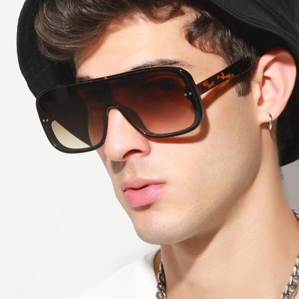 

Men Flat Top Sunglasses, Burgundy