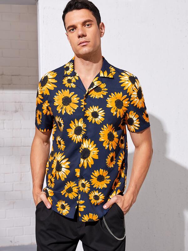 Sunflower shirt for men clearance