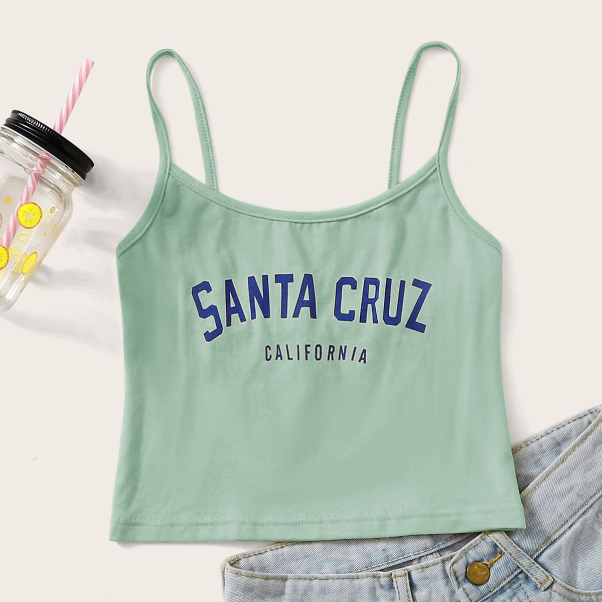 

Letter Graphic Green Cami