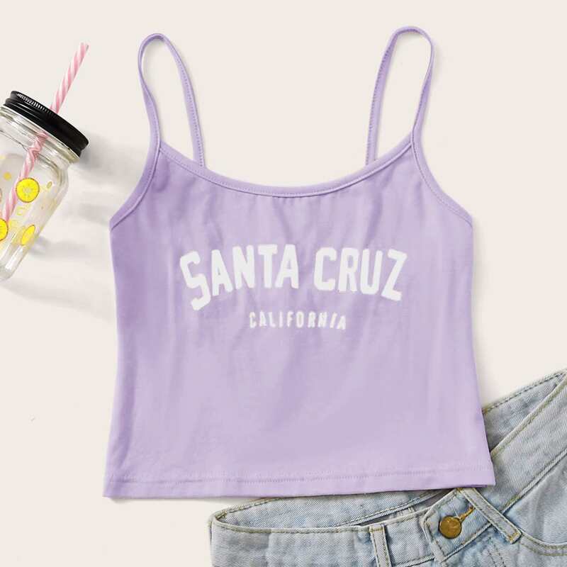 

Letter Graphic Purple Cami