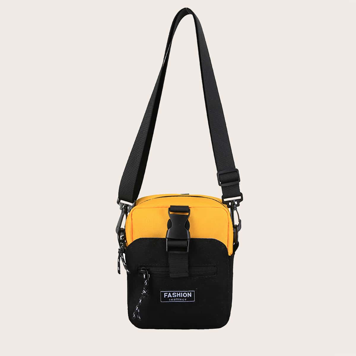 

Colorblock Buckle Crossbody Bag, Multicolor