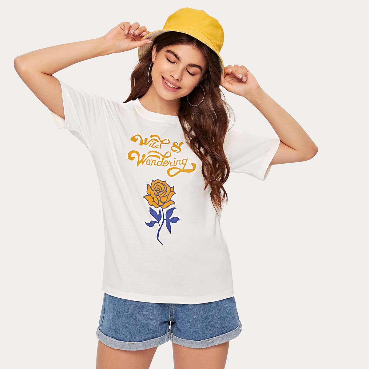 

Rose Graphic Tee, White