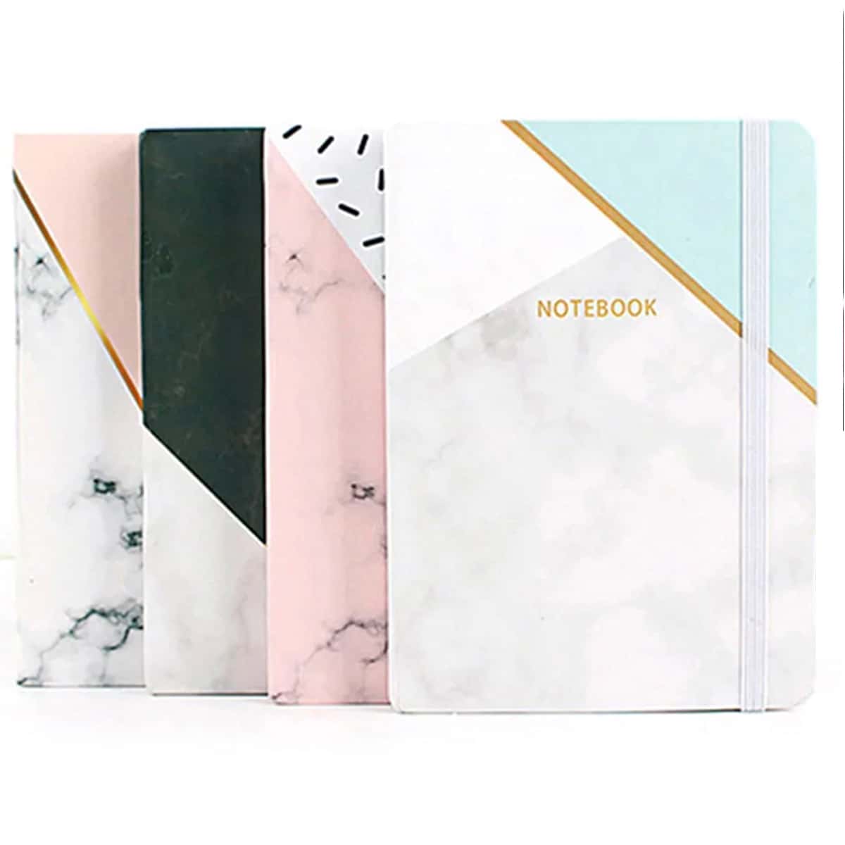 

1pc Marble Print Cover Notebook, Multicolor