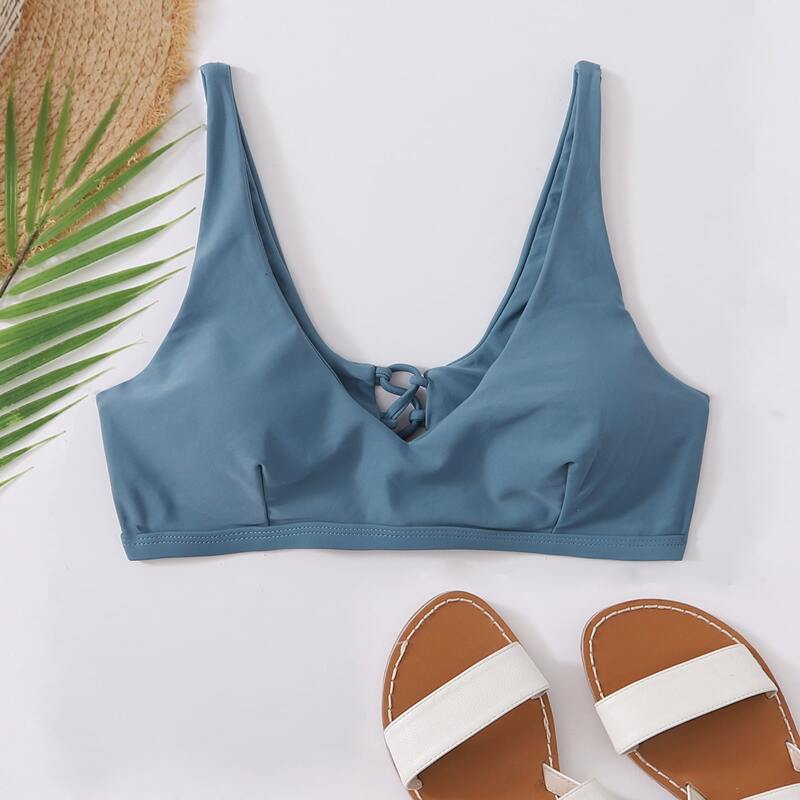 

Tie Back Bikini Top, Blue