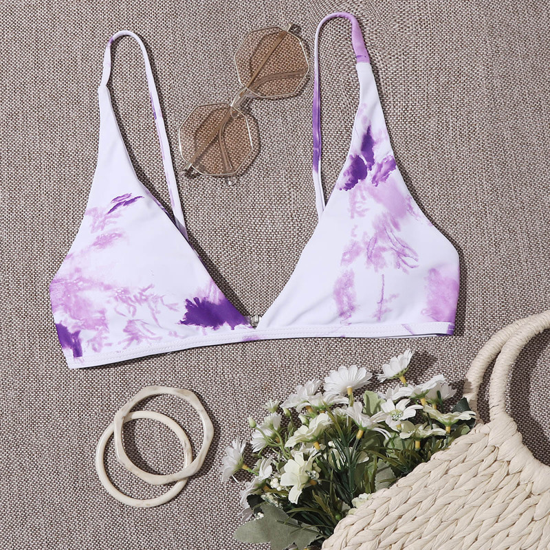 

Tie Dye Bikini Top, Purple