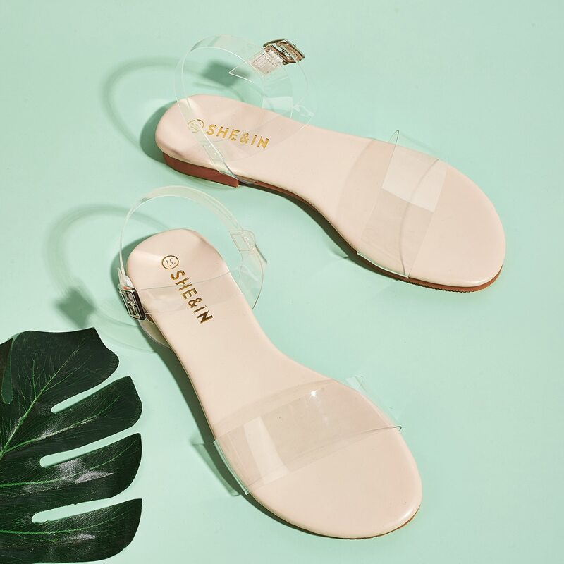 

Clear Strap Ankle Strap Sandals