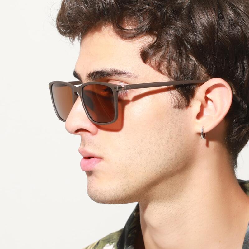 

Guys Square Frame Sunglasses, Brown