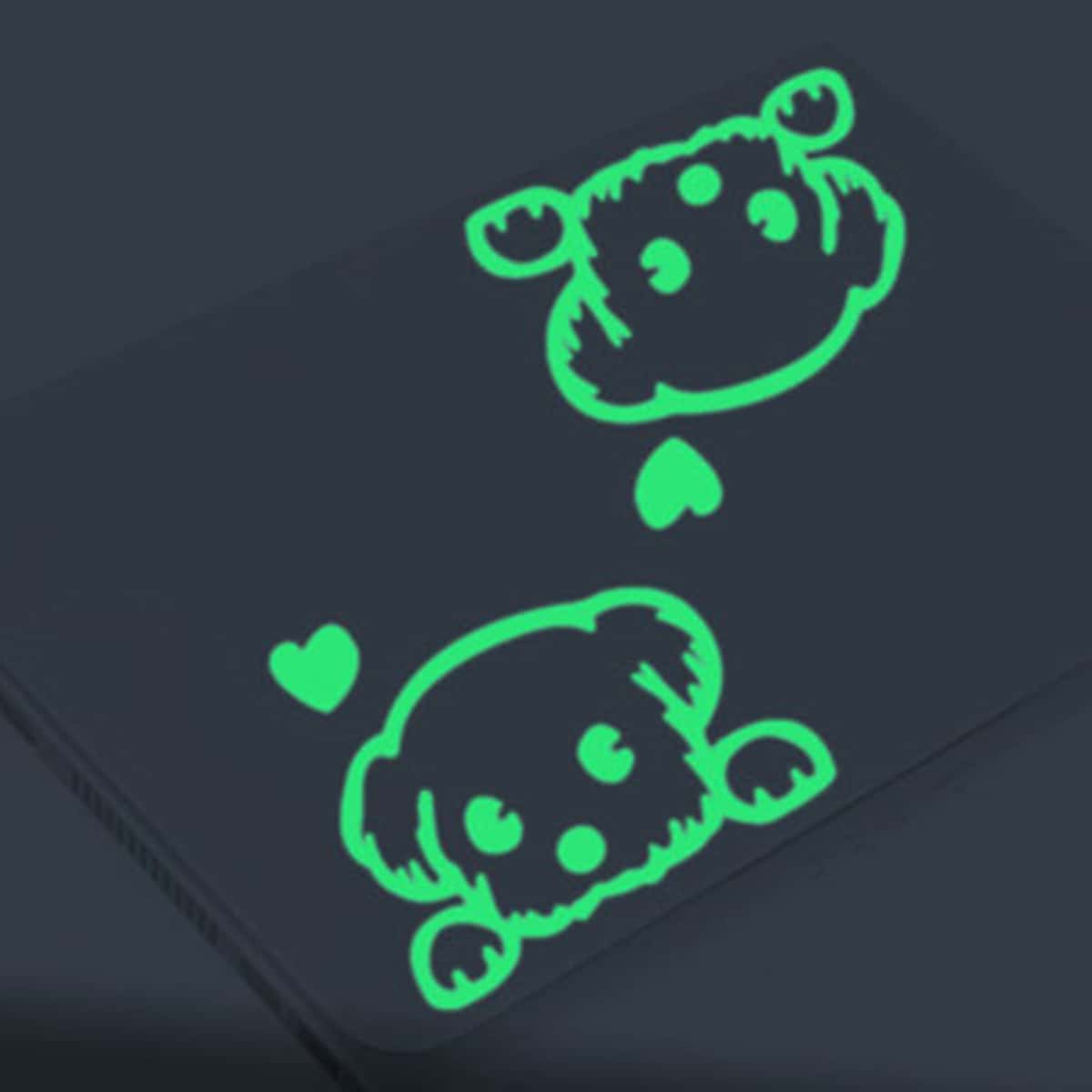 

Dog Luminous Switch Sticker, Green
