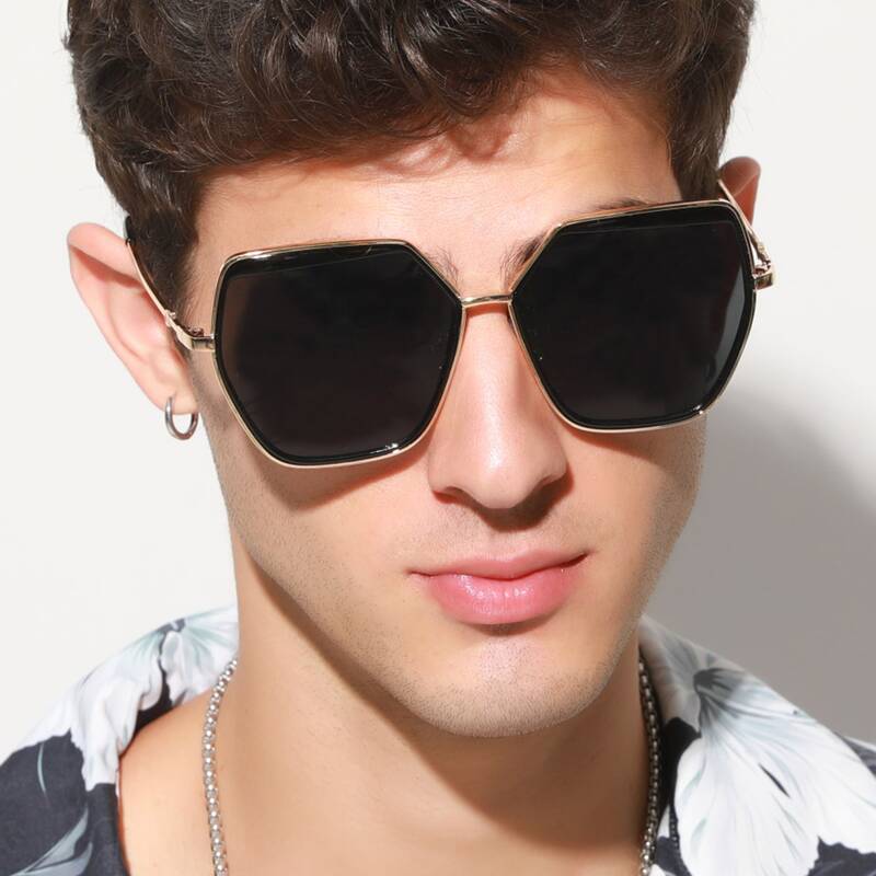 

Guys Metal Frame Sunglasses, Black