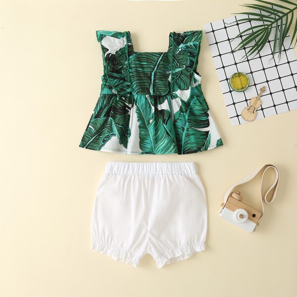 

Baby Girl Tropical Cami Top & Shorts, Multicolor