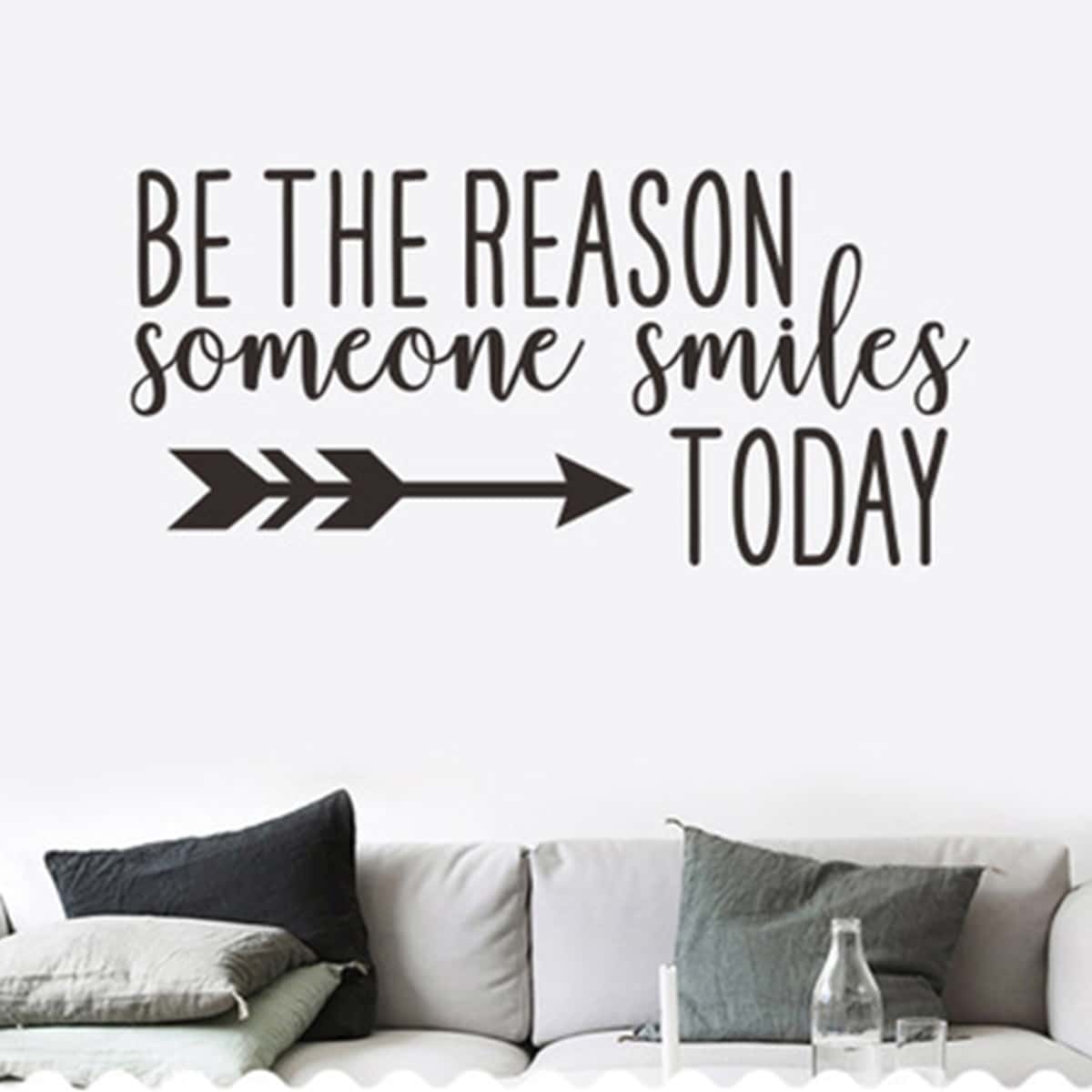 

Slogan Graphic Wall Sticker, Black