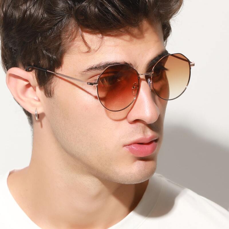 

Guys Metal Frame Sunglasses, Brown