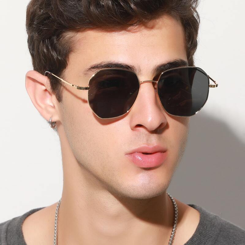 

Guys Metal Frame Sunglasses, Black