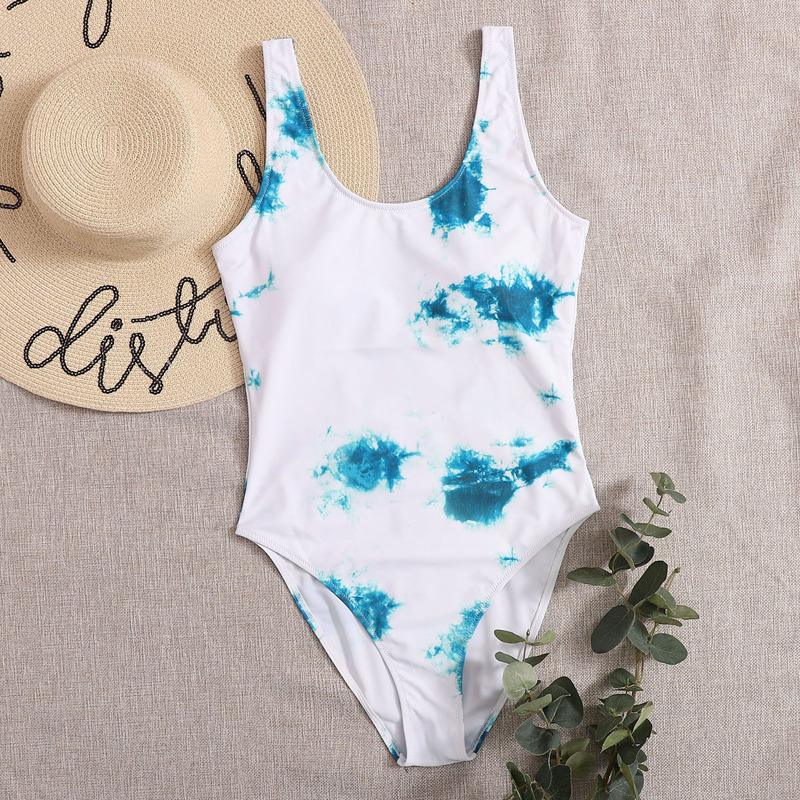 

Tie Dye One Piece Swimsuit, White