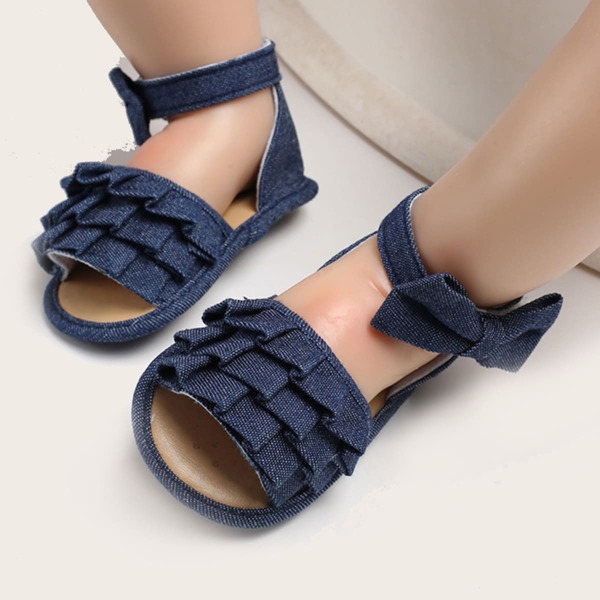 

Многослойные сандалии с ремешком для девочек, Тёмно-синие