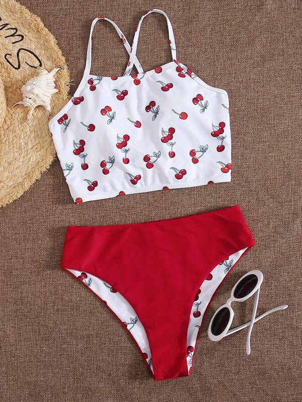 Shein cherry bikini clearance
