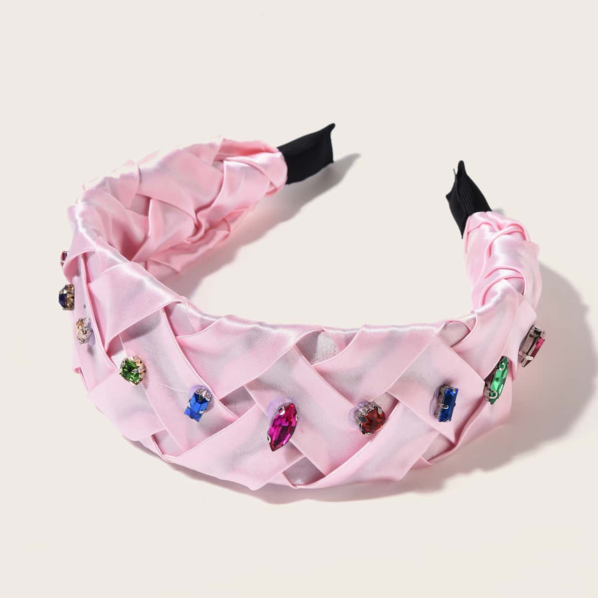 

Gemstone Engraved Hair Hoop, Pink