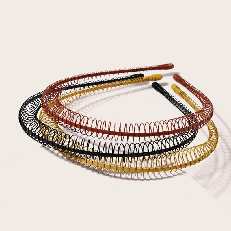

3pcs Spiral Hair Hoop, Multicolor