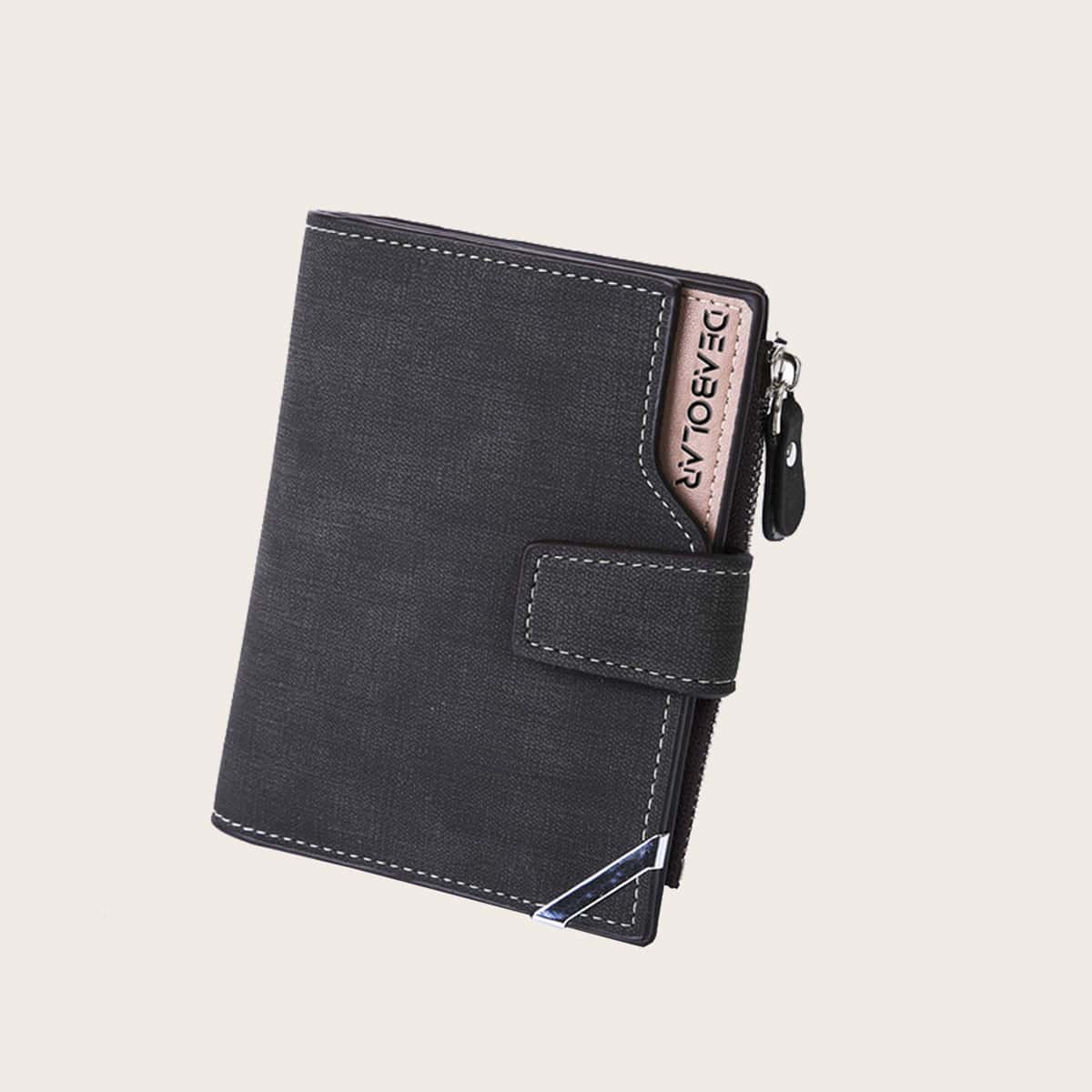 

Guys Stitch Detail Card Holder, Grey
