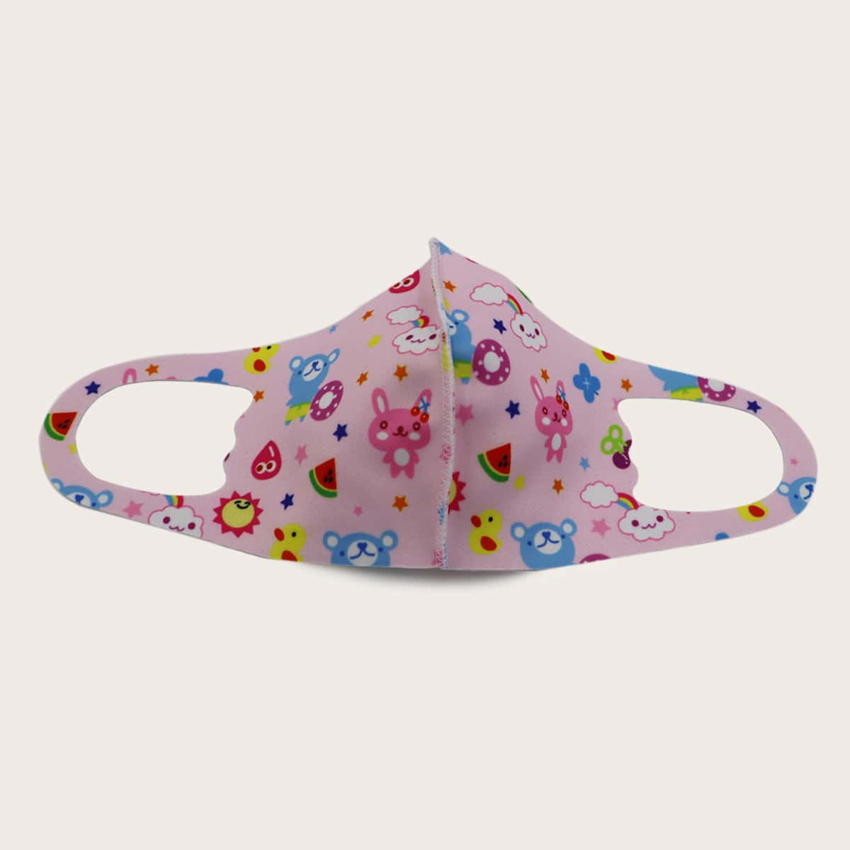 

Kids Cartoon Graphic Face Mask, Pink