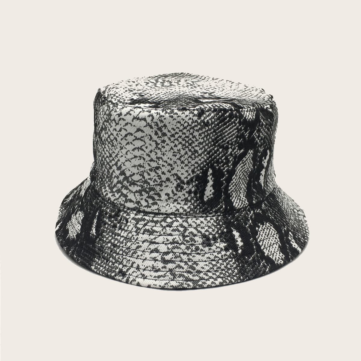 

Snakeskin Pattern Bucket Hat, Multicolor