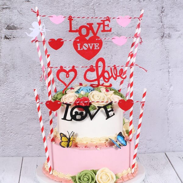 

1pc Birthday Cake Topper, Red
