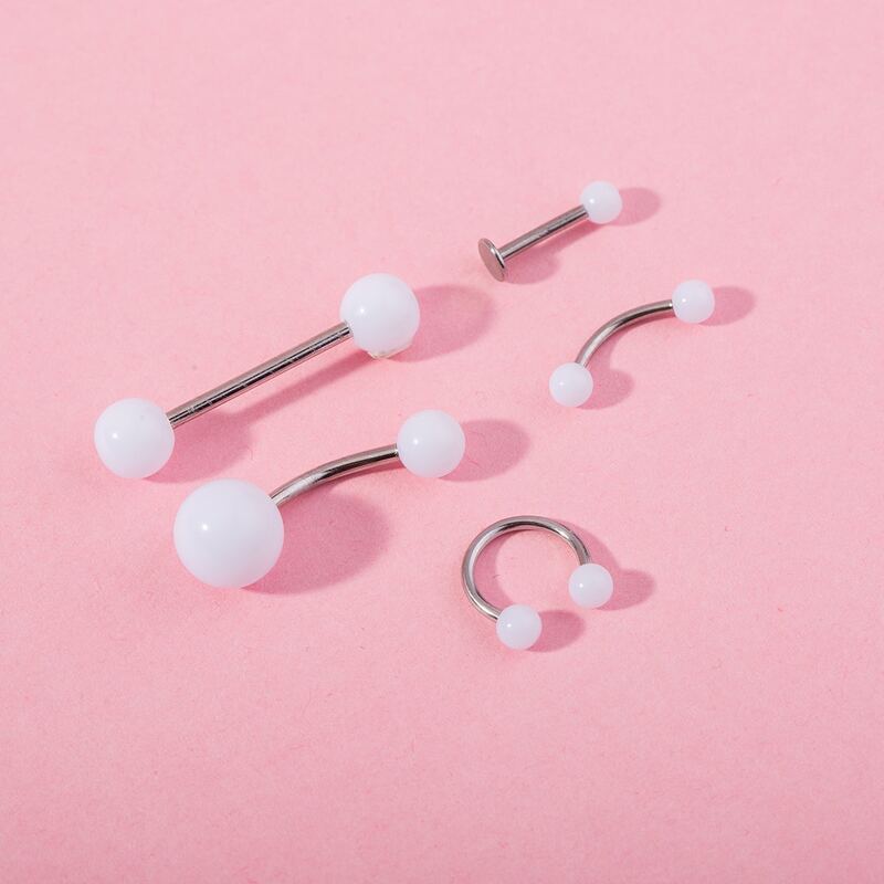 

5pcs Ball Decor Jewelry Set, Silver