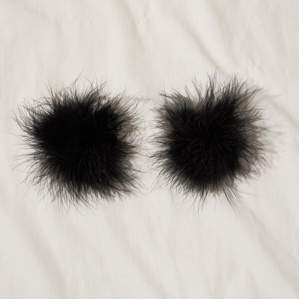 

Fuzzy Nipple Covers, Black