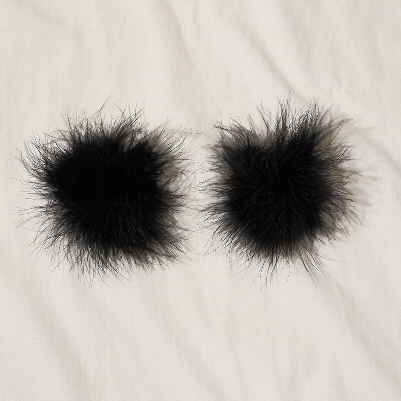 

Fuzzy Nipple Covers, Black