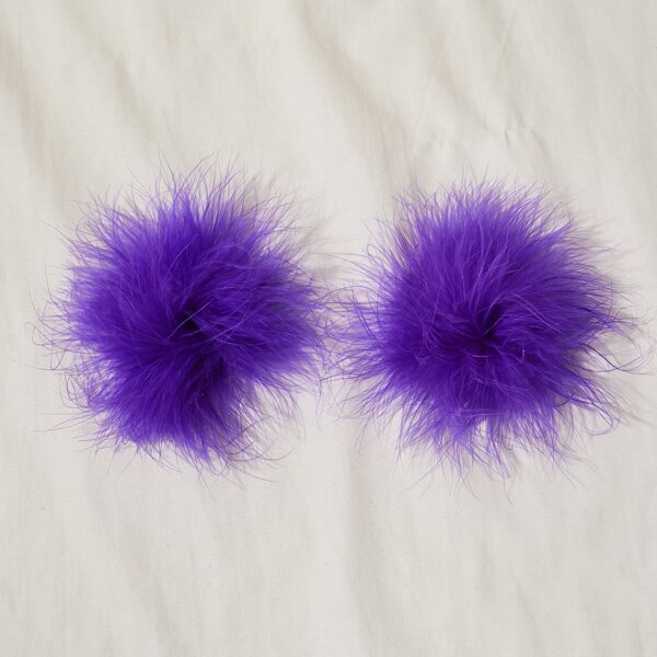 

Fuzzy Nipple Covers, Purple