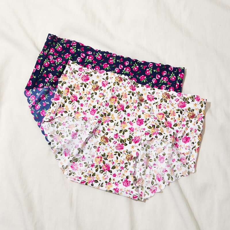 

2pack Allover Floral Scallop Panty, Multicolor