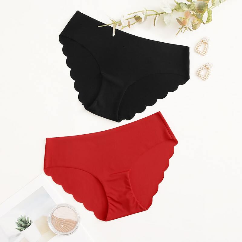 

2pack Seamless Scallop Panty, Multicolor