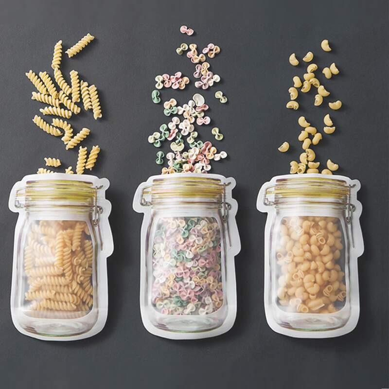 

3pcs Plastic Food Storage Bag, Multicolor