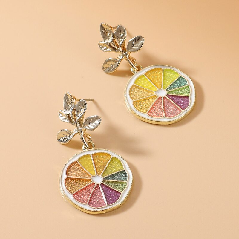 

Fruit Shaped Drop Earrings, Multicolor