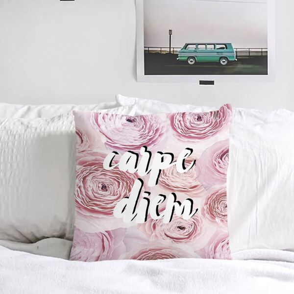 

Rose Print Cushion Cover Without Filler, Multicolor