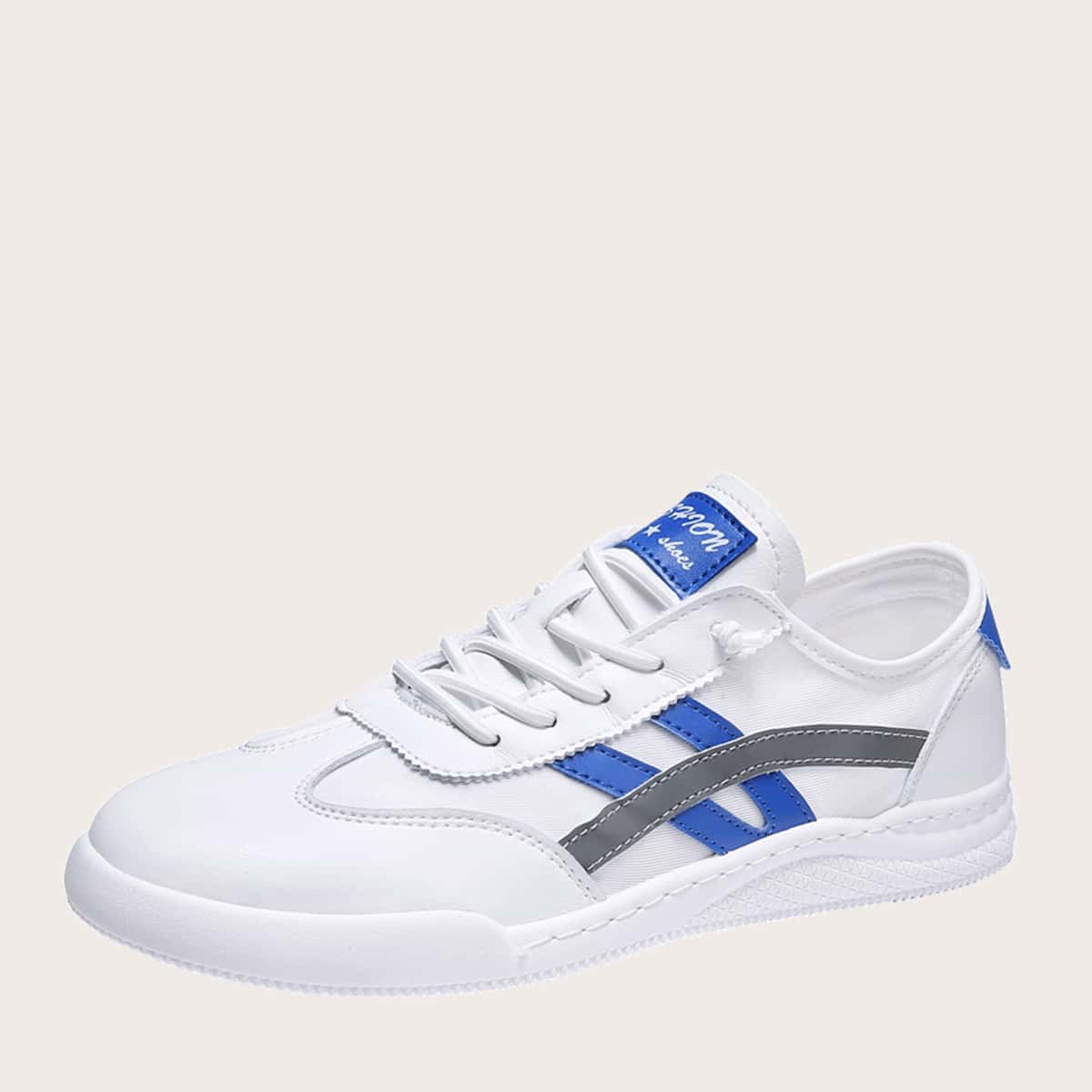 

Guys Lace-up Front Colorblock Sneakers, White