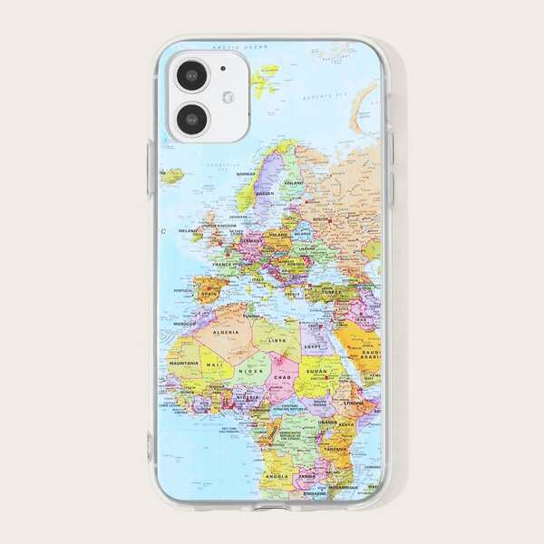 

Чехол для iPhone с картой печати, Многоцветный