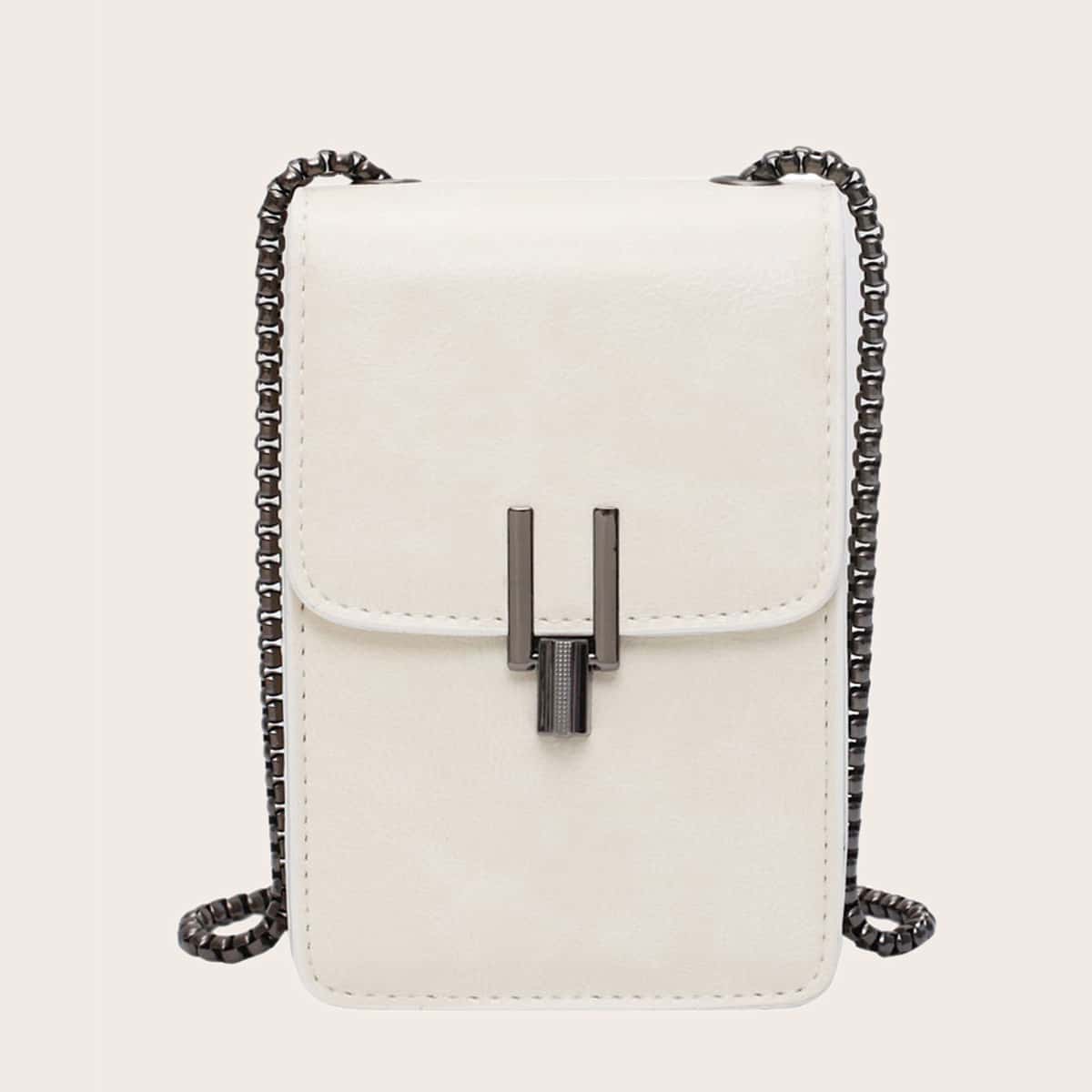 

Flap Crossbody Bag, White