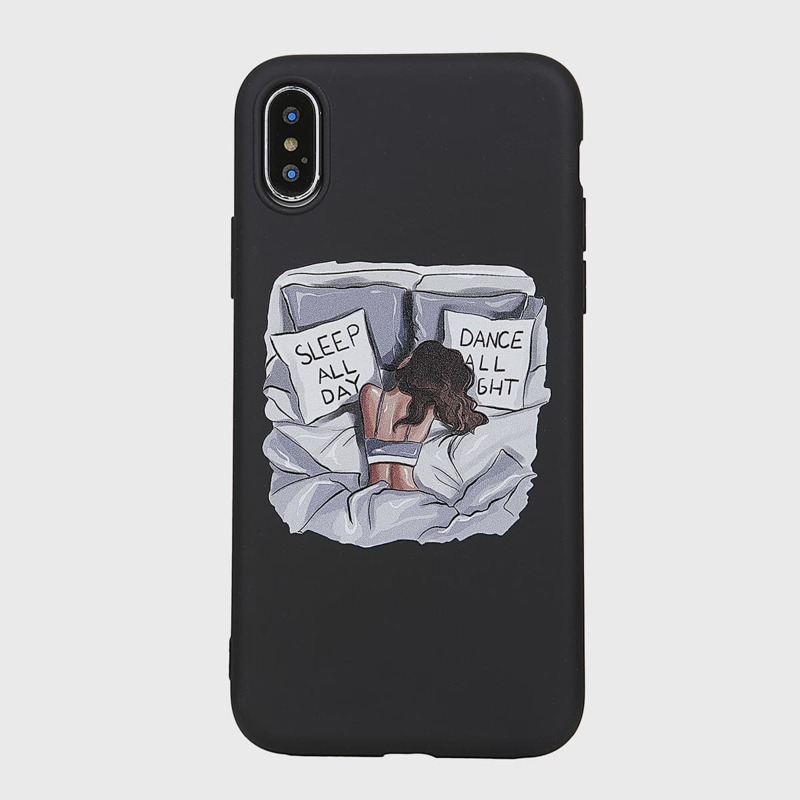 

1pc Figure Print iPhone Case, Multicolor