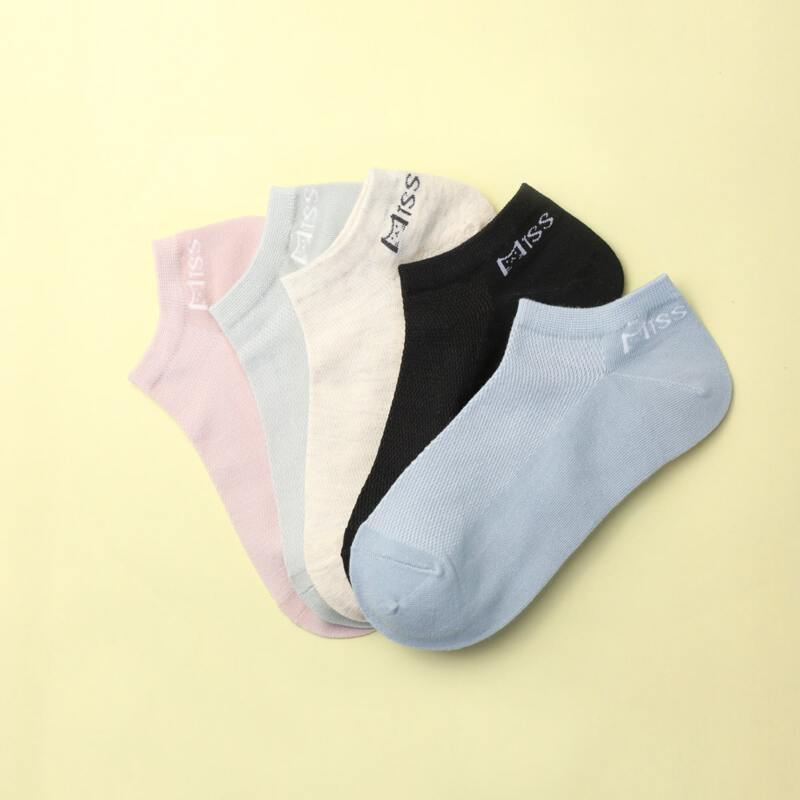 

5pairs Letter Graphic Socks, Multicolor