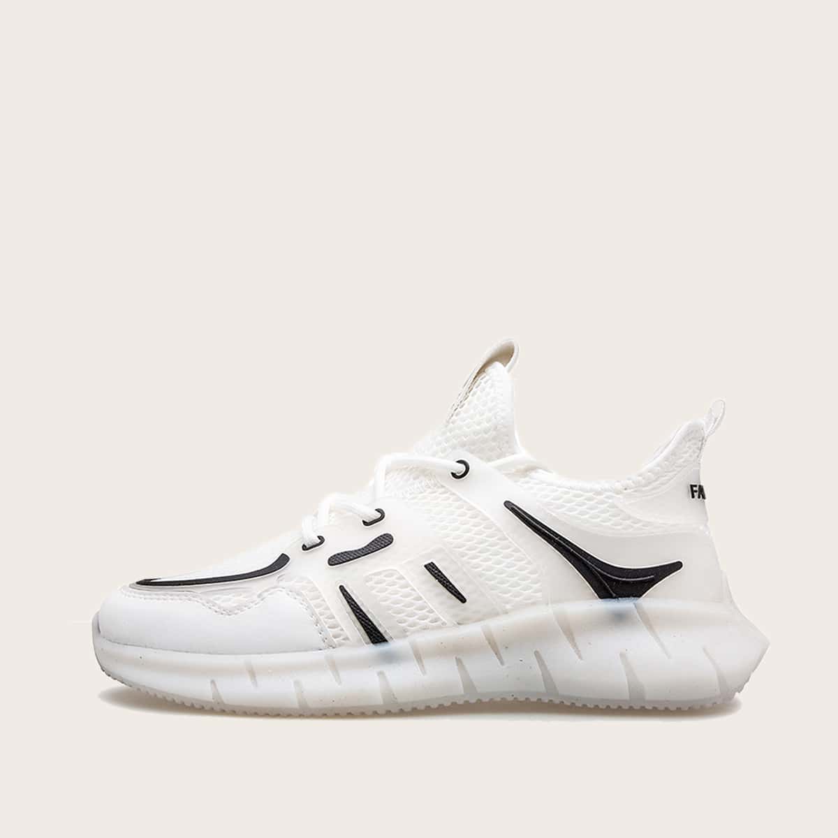 

Guys Lace-up Front Mesh Sneakers, White