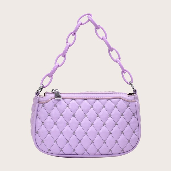 

Стеганая сумка-сэтчел, Пурпурный