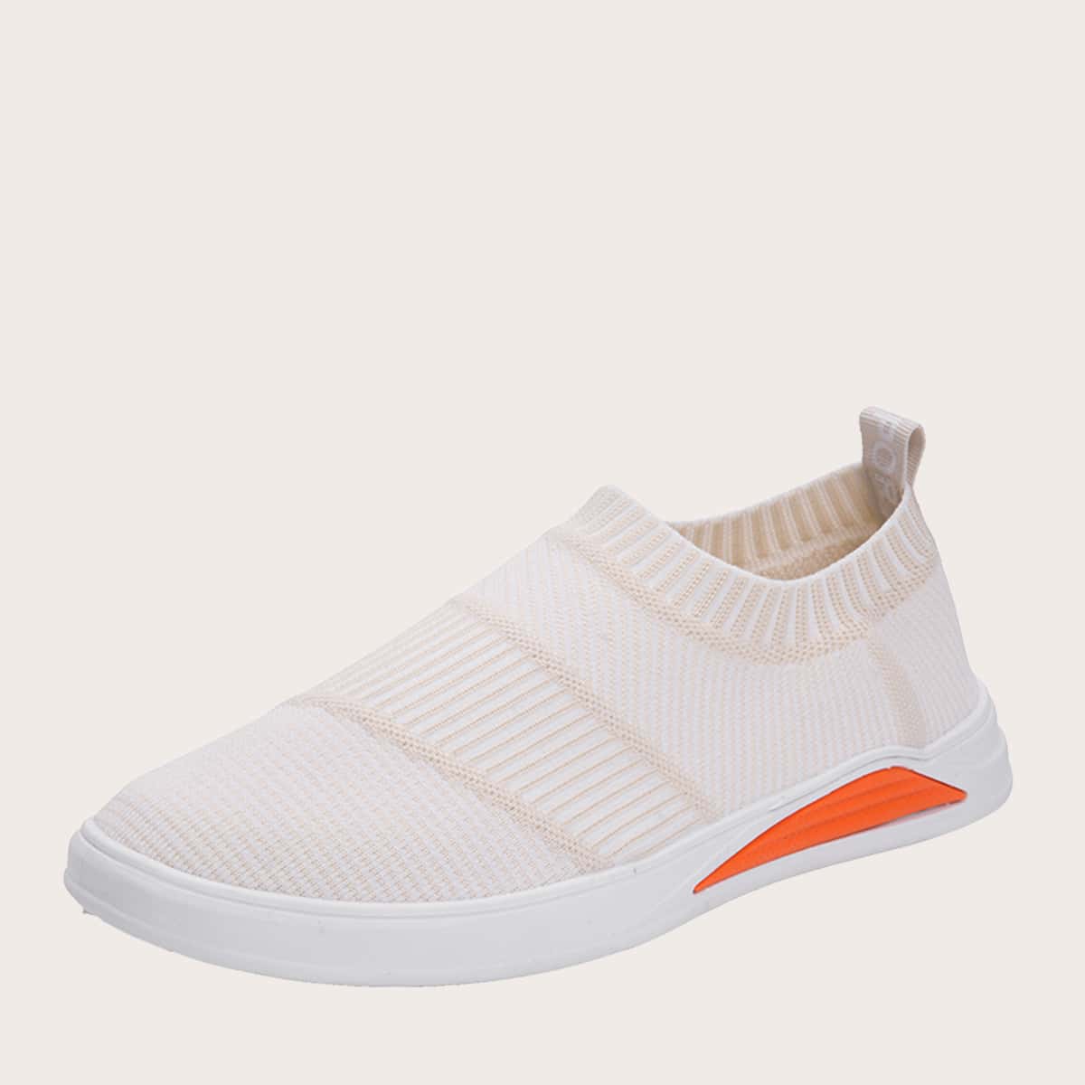 

Guys Slip On Knit Sneakers, Beige